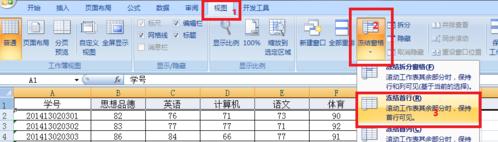 在excel2007中冻结窗口的方法分享