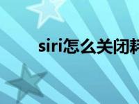 siri怎么关闭耗电快（siri怎么关闭）