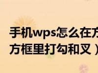 手机wps怎么在方框画斜线（手机wps怎么在方框里打勾和叉）