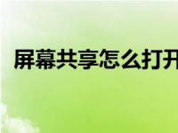 屏幕共享怎么打开qq（屏幕共享怎么打开）