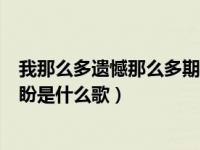 我那么多遗憾那么多期盼什么意思（我那么多遗憾那么多期盼是什么歌）