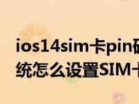 ios14sim卡pin码是什么（苹果手机ios14系统怎么设置SIM卡PIN码）