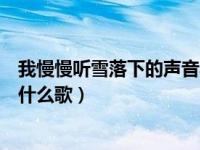 我慢慢听雪落下的声音马嘉祺（我慢慢的听雪落下的声音是什么歌）