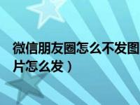 微信朋友圈怎么不发图片只发文字（朋友圈只发文字不发图片怎么发）