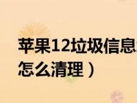 苹果12垃圾信息怎么屏蔽（苹果12清理垃圾怎么清理）