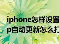 iphone怎样设置自动更新软件（苹果手机app自动更新怎么打开）