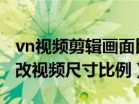 vn视频剪辑画面比例（VN剪辑视频时怎么更改视频尺寸比例）