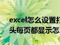 excel怎么设置打印每页显示表头（excel表头每页都显示怎么做）