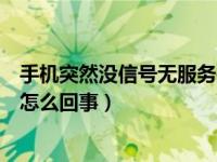 手机突然没信号无服务是什么原因（手机总是没信号无服务怎么回事）