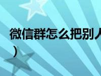 微信群怎么把别人禁言（微信群怎么禁言别人）