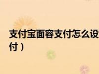 支付宝面容支付怎么设置（苹果手机支付宝怎么开启面容支付）