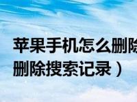 苹果手机怎么删除主屏幕搜索页面（苹果怎么删除搜索记录）