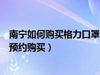 南宁如何购买格力口罩预约平台（格力口罩在哪里购买怎么预约购买）