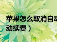 苹果怎么取消自动续费app（苹果怎么取消自动续费）