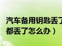 汽车备用钥匙丢了怎样补救（汽车钥匙备用的都丢了怎么办）