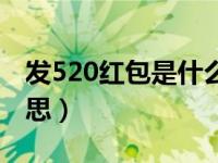 发520红包是什么意思（发520红包是什么意思）