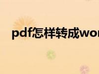 pdf怎样转成word（pdf怎样转成word）