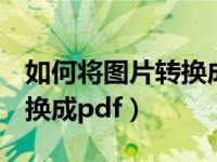 如何将图片转换成pdf无水印（如何将图片转换成pdf）