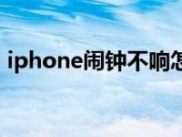 iphone闹钟不响怎么调（iphone闹钟不响）