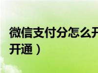 微信支付分怎么开通备用金（微信支付分怎么开通）