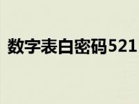 数字表白密码521（521什么意思爱情数字）