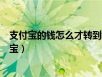 支付宝的钱怎么才转到余额宝里（支付宝的钱怎么转到余额宝）