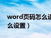 word页码怎么设置一左一右（word页码怎么设置）