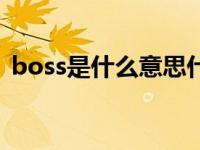 boss是什么意思什么梗（boss是什么意思）