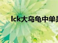 lck大乌龟中单是谁（大乌龟中单是谁）