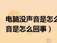 电脑没声音是怎么回事出现红喇叭（电脑没声音是怎么回事）