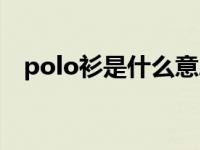 polo衫是什么意思（polo衫是什么意思）