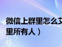 微信上群里怎么艾特所有人（怎么艾特微信群里所有人）