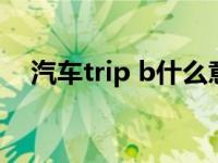 汽车trip b什么意思（tripb是什么意思）