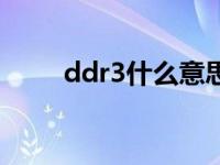 ddr3什么意思（ddr3是什么意思）