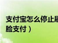 支付宝怎么停止刷脸支付（支付宝怎么关闭刷脸支付）