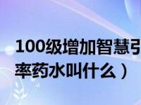 100级增加智慧引导爆率的药（智慧的引导爆率药水叫什么）