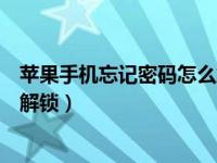 苹果手机忘记密码怎么解锁多少钱（苹果手机忘记密码怎么解锁）