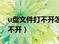 u盘文件打不开怎样用ps去打开（u盘文件打不开）