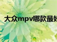 大众mpv哪款最好的（大众mpv有哪几款）