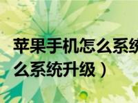 苹果手机怎么系统升级下载不了（苹果手机怎么系统升级）