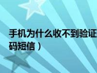 手机为什么收不到验证码短信魅族（手机为什么收不到验证码短信）