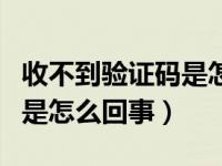 收不到验证码是怎么回事视频（收不到验证码是怎么回事）