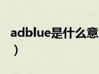 adblue是什么意思中文（adblue是什么意思）