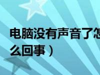 电脑没有声音了怎么回事（电脑没有声音了怎么回事）