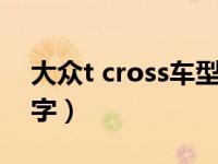 大众t cross车型的名字（大众tcross中文名字）