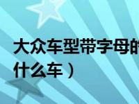 大众车型带字母的是什么车（大众代字母的是什么车）