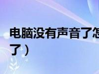 电脑没有声音了怎么解决台式（电脑没有声音了）