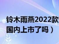 铃木雨燕2022款什么时候上市（2018款雨燕国内上市了吗）