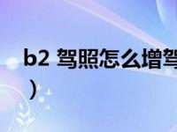 b2 驾照怎么增驾a1（a1 a2驾照能开什么车）