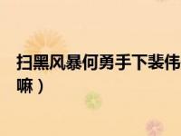 扫黑风暴何勇手下裴伟是卧底吗（扫黑风暴何勇手下是好的嘛）